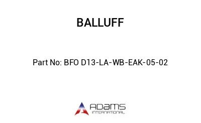 BFO D13-LA-WB-EAK-05-02									