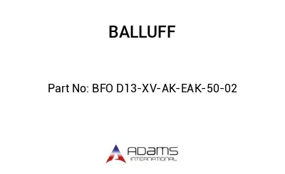 BFO D13-XV-AK-EAK-50-02									
