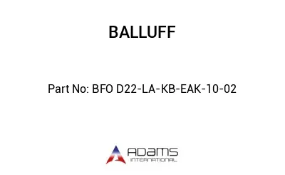 BFO D22-LA-KB-EAK-10-02