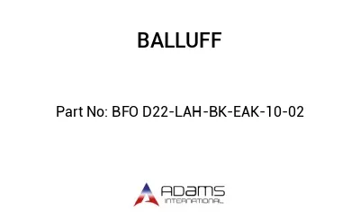 BFO D22-LAH-BK-EAK-10-02									