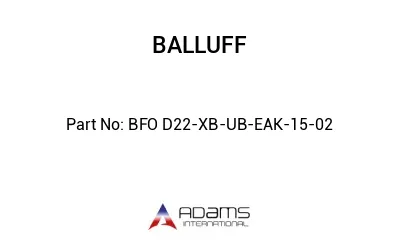 BFO D22-XB-UB-EAK-15-02									