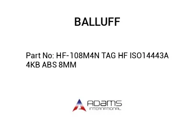 HF-108M4N TAG HF ISO14443A 4KB ABS 8MM									